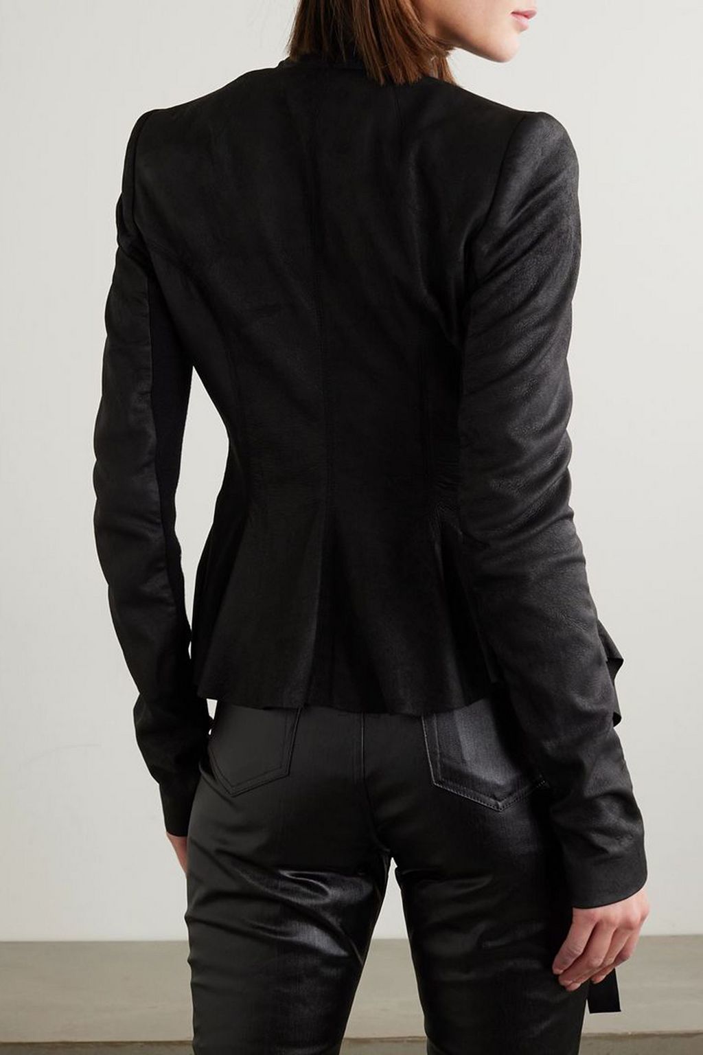 RICK OWENS Hollywood leather wrap blazer