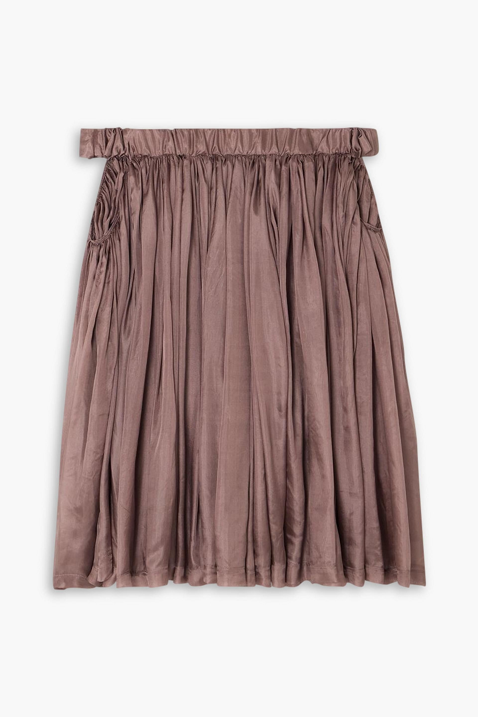 Rick Owens Medusa Off-the-shoulder Silk-habotai Mini Dress In Antique Rose