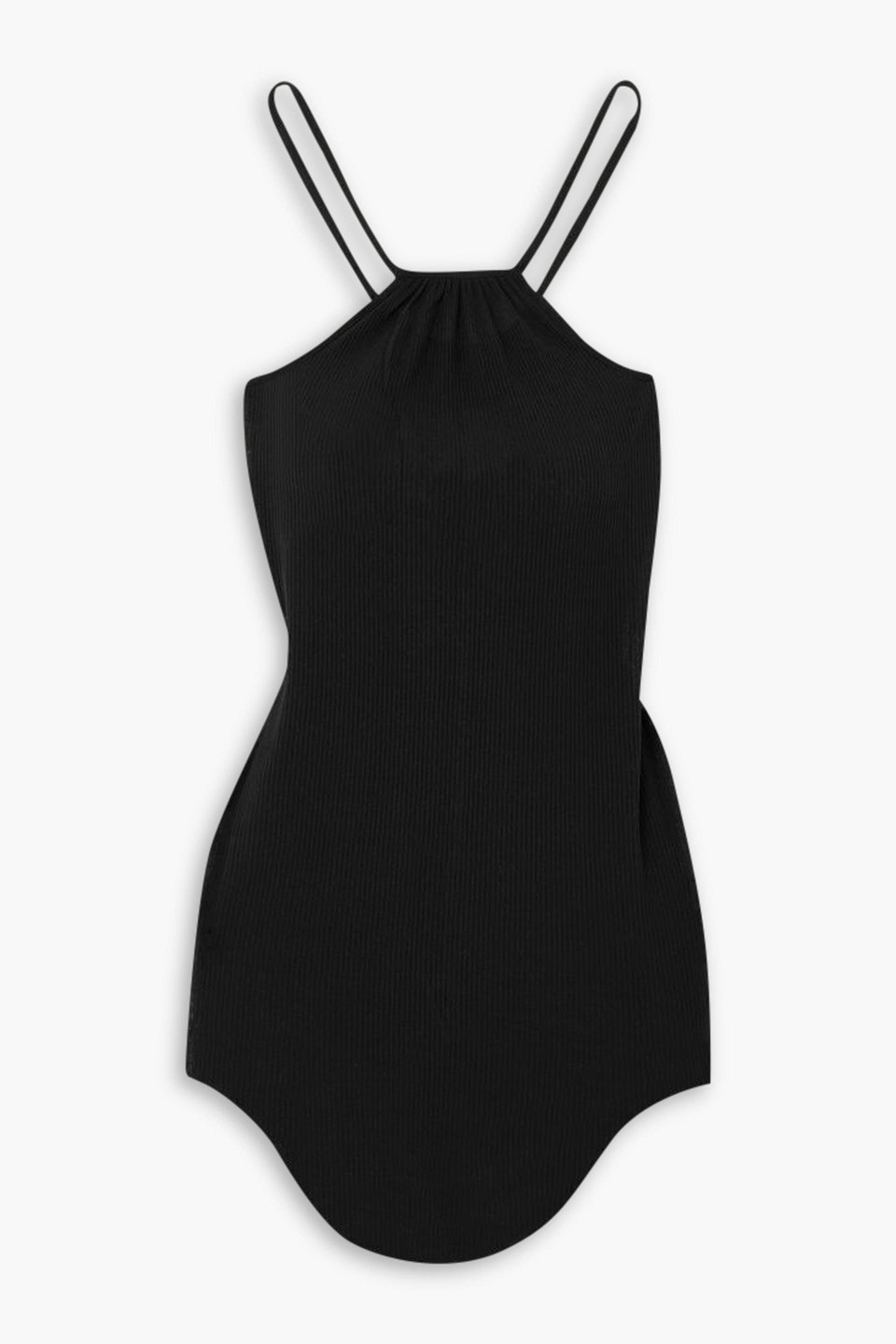 Rick Owens Skorpio Ribbed-knit Tank In Black