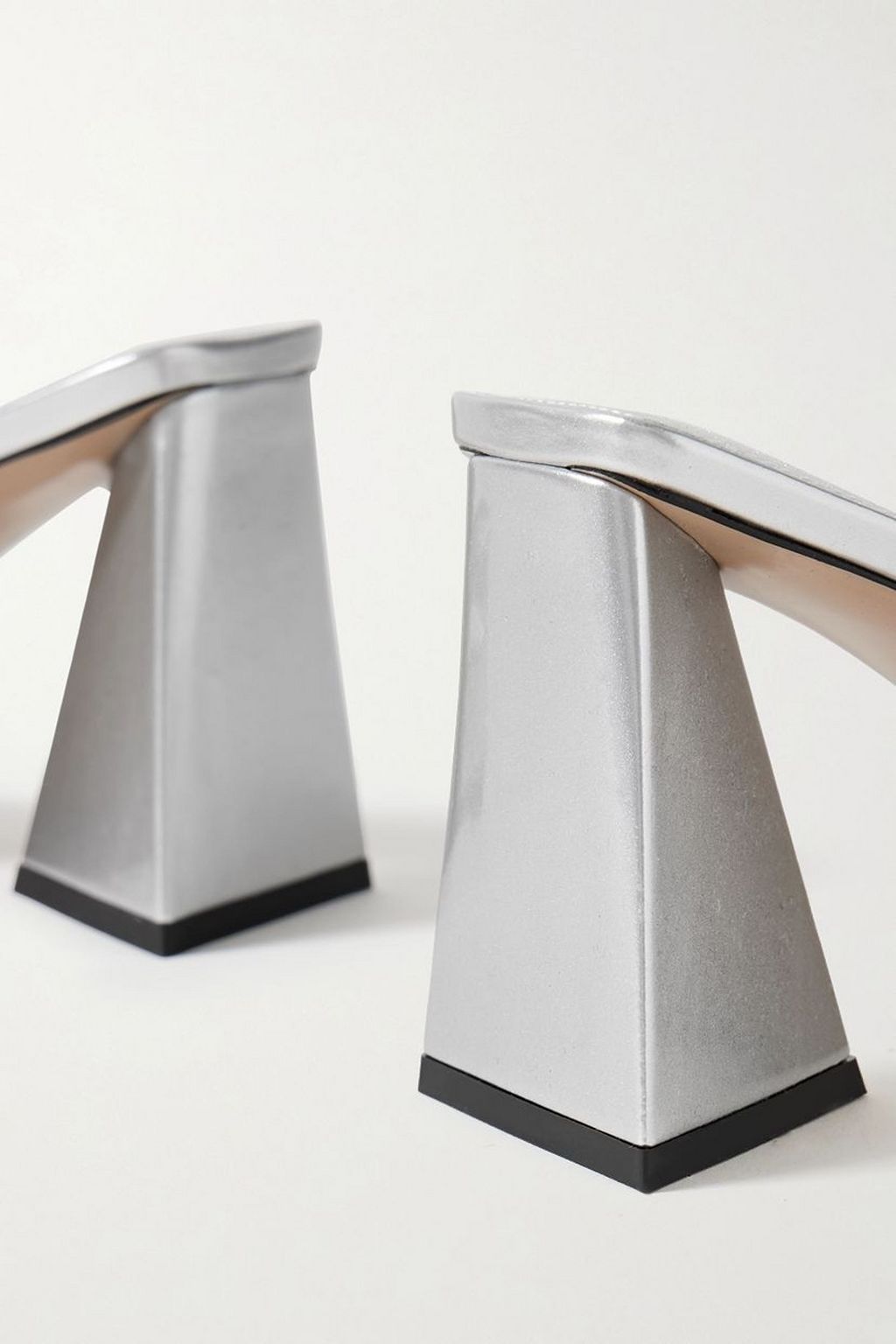 THE ATTICO Mini Devon metallic leather mules