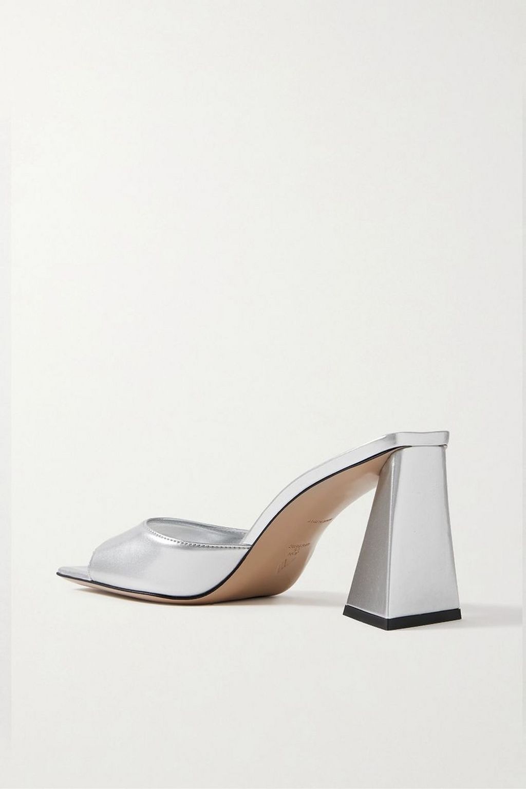 THE ATTICO Mini Devon metallic leather mules