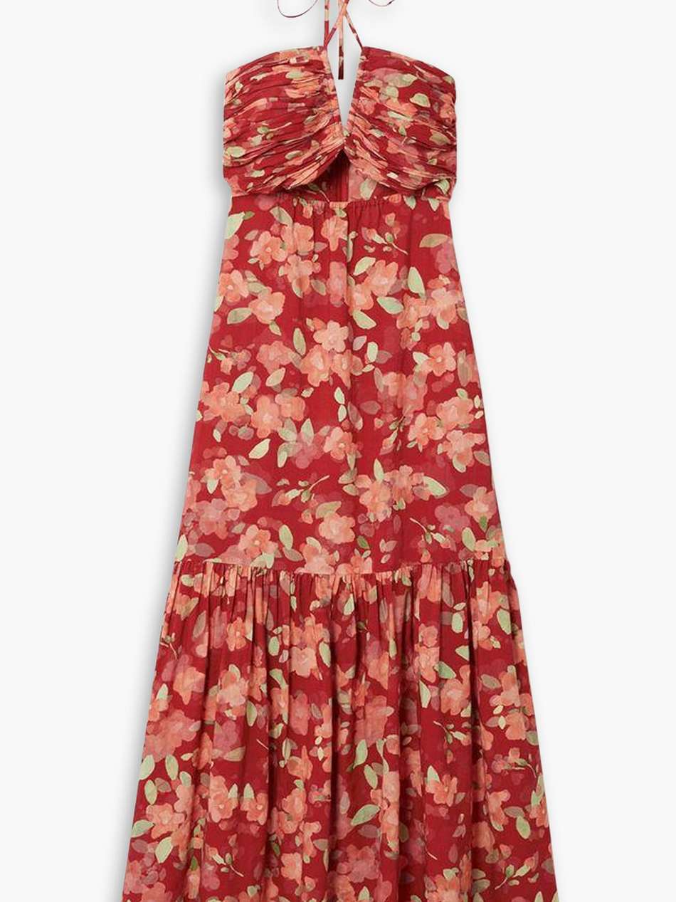 reminisce floral-print cotton and ecovero™-blend maxi dress