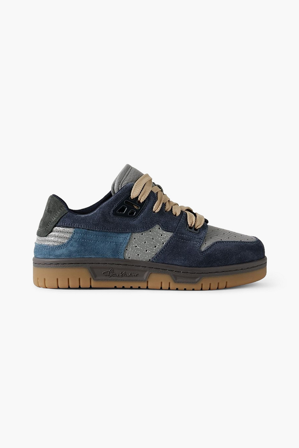 Acne Studios Fuzzy Low Top Sneakers In Blue
