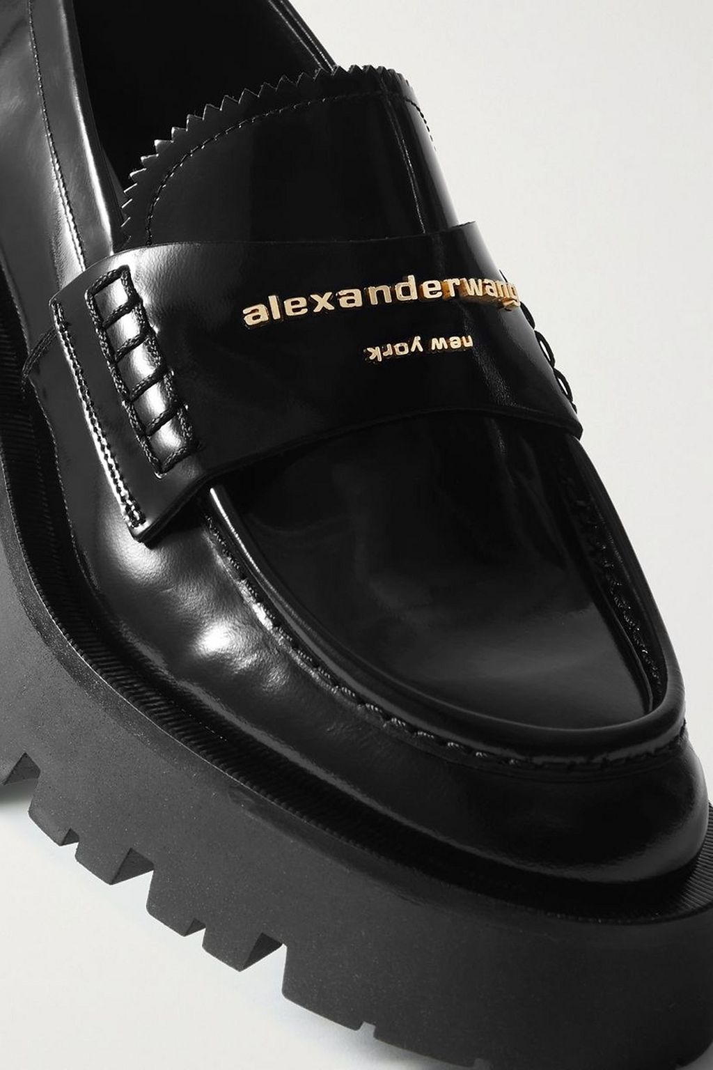 ALEXANDER WANG Carter patent-leather loafers