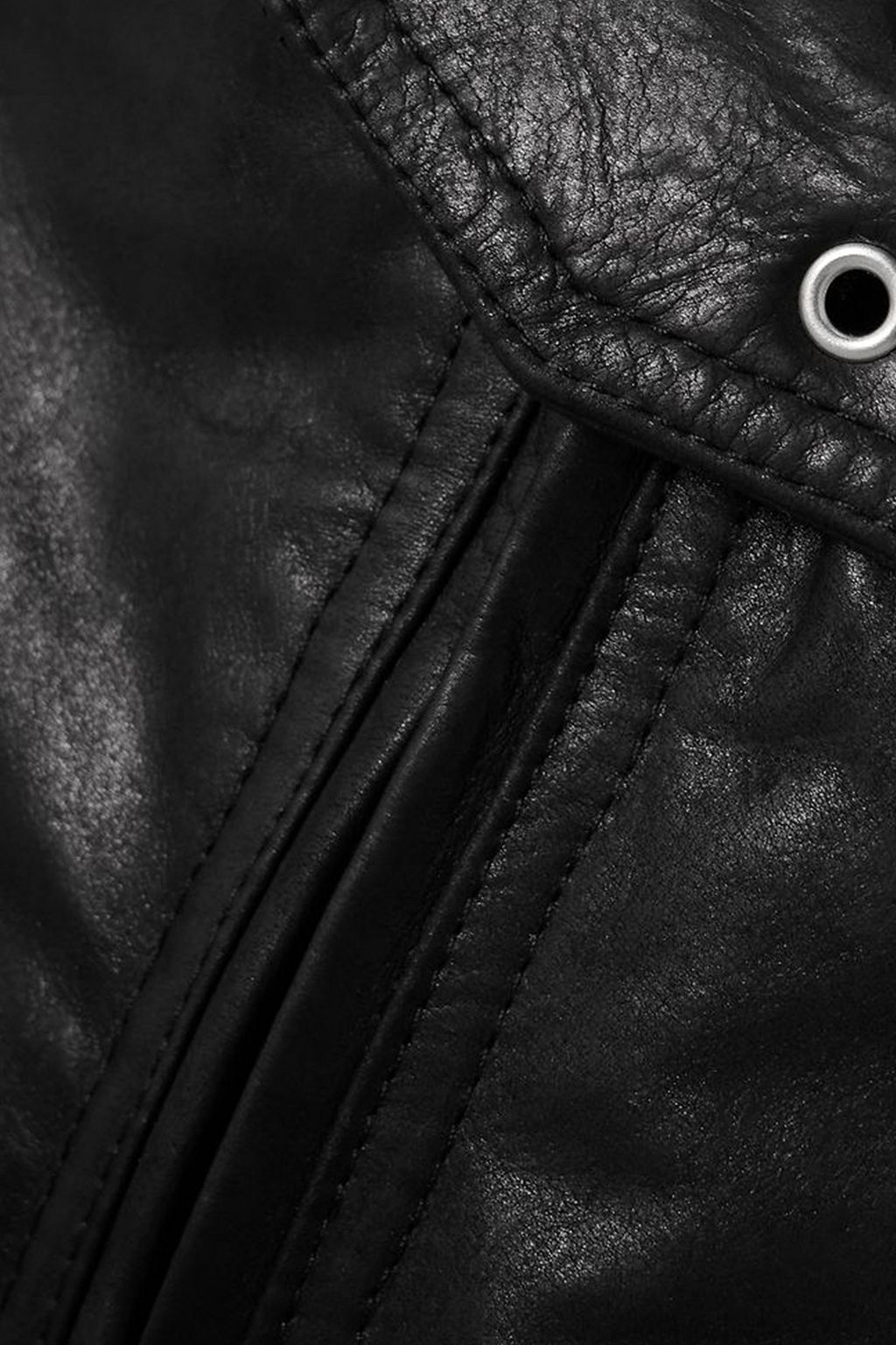 RICK OWENS Leather tapered pants