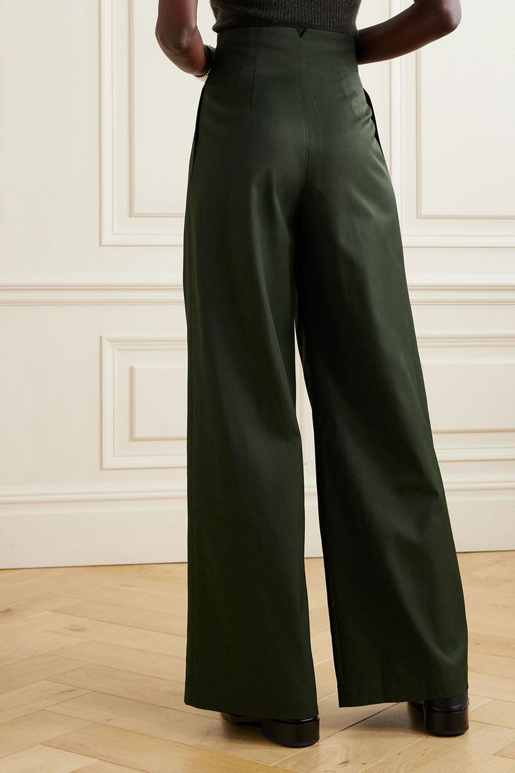 CORTANA Camille pleated twill wide-leg pants