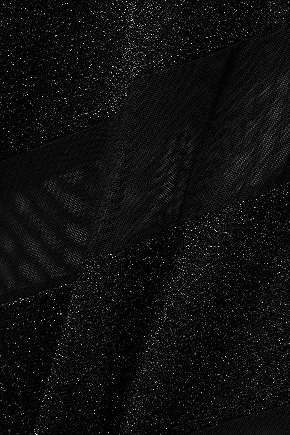 OSEREE LUMIÈRE TWIST METALLIC STRETCH-KNIT AND TULLE MAXI DRESS