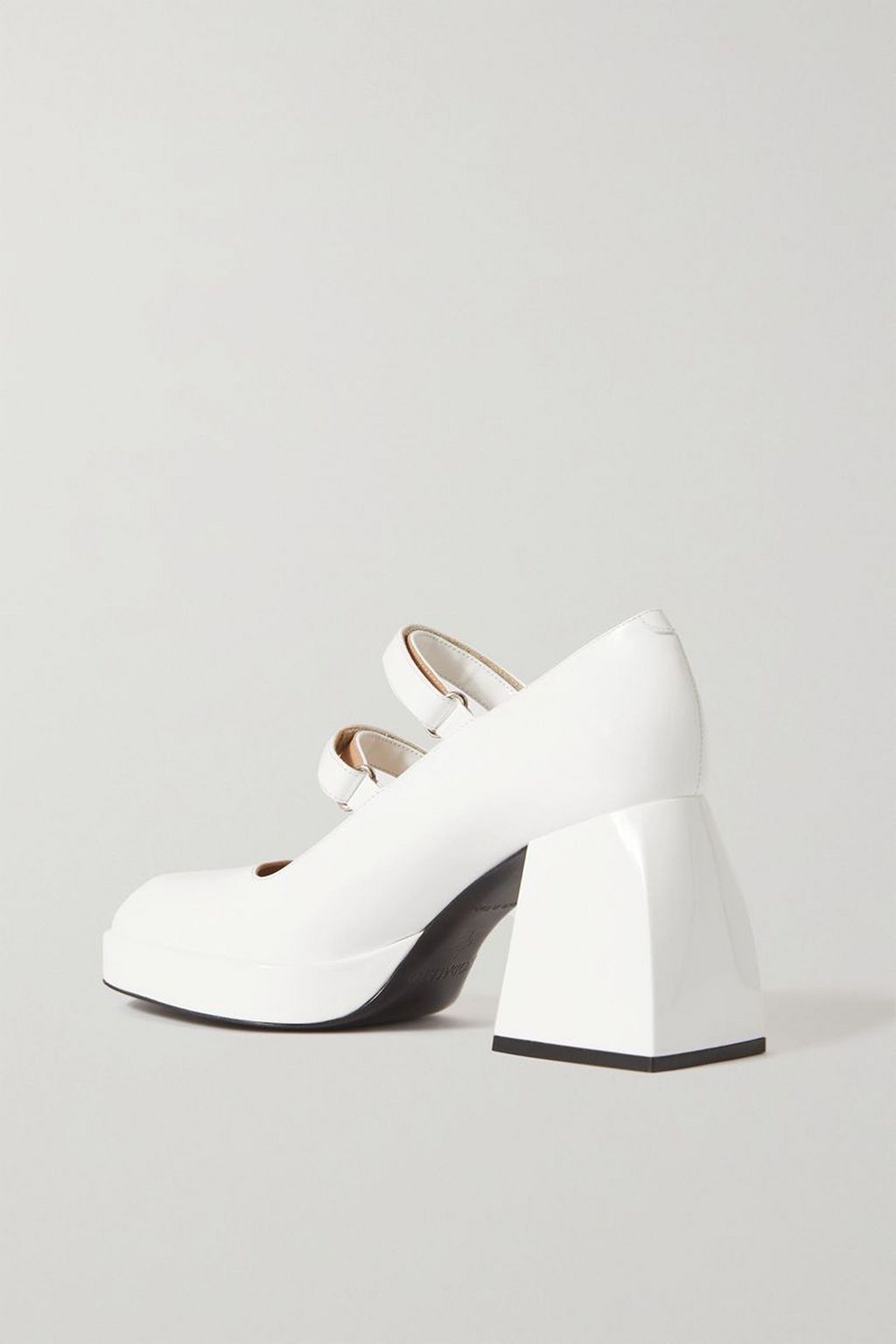 NODALETO Bulla Babies patent-leather platform Mary Jane pumps