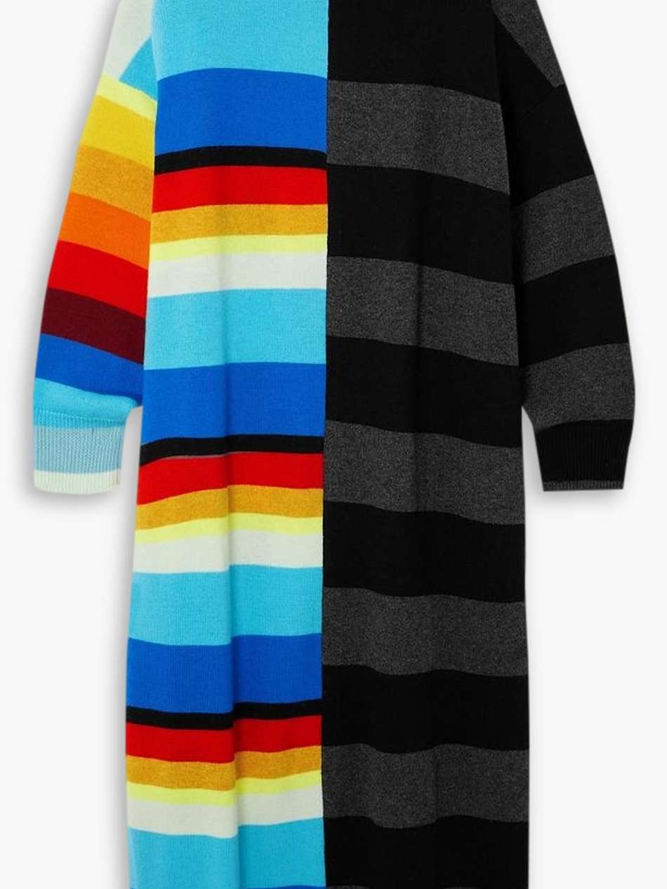 striped wool-blend maxi dress