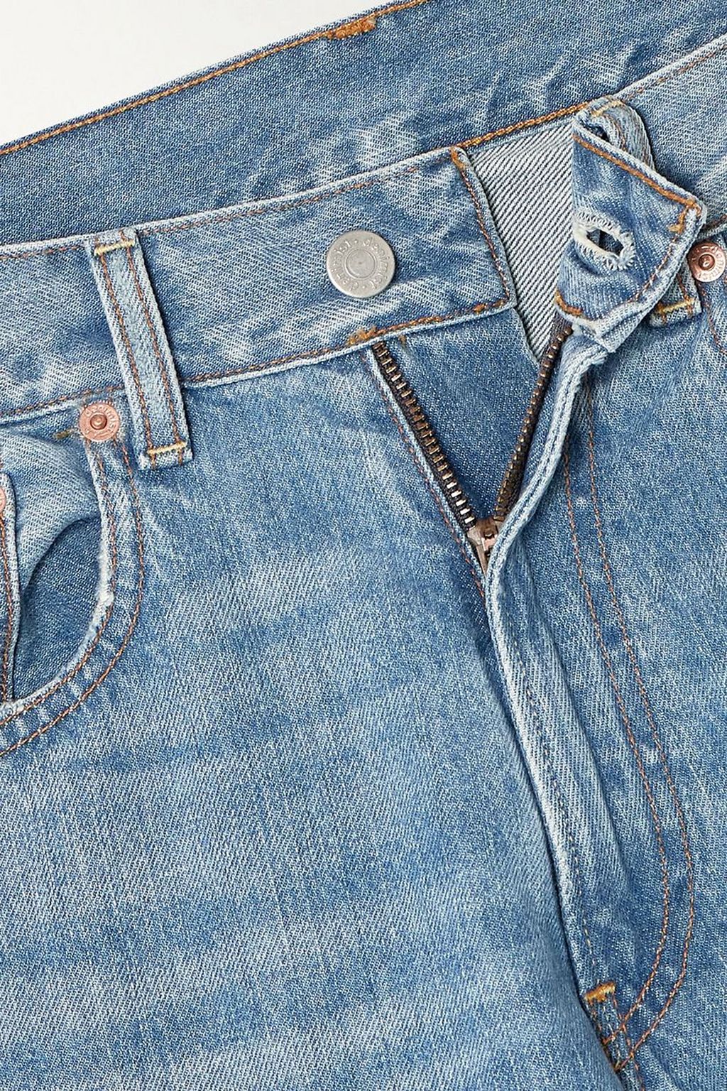DENIMIST بنطال جينز بويفريند Lucy بخصر مرتفع بقِطع محاكة بجانب بعضها البعض من البوبلين مزين بطبعات