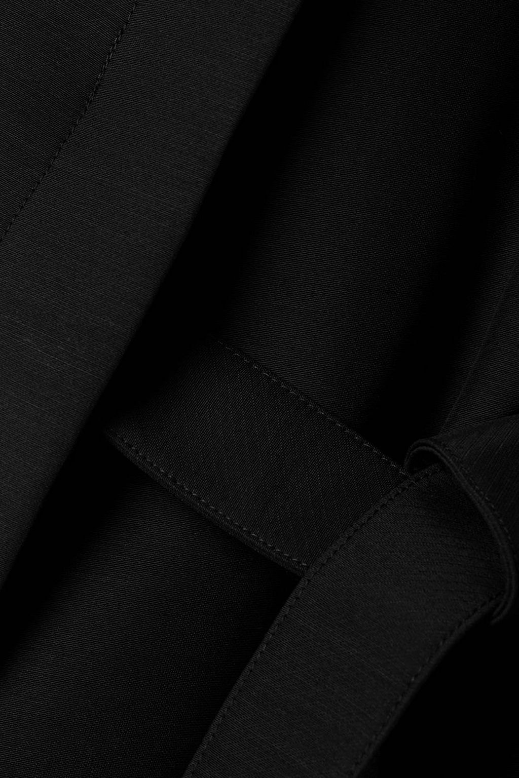CO Belted wrap-effect crepe top