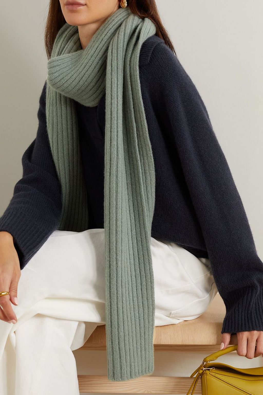 ARCH4 Nancy ribbed cashmere scarf