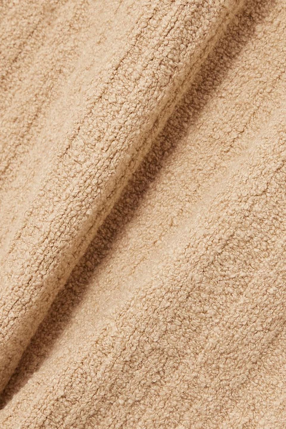 Lauren Manoogian Collage Ribbed Pima Cotton-blend Bouclé Midi Skirt In Sand