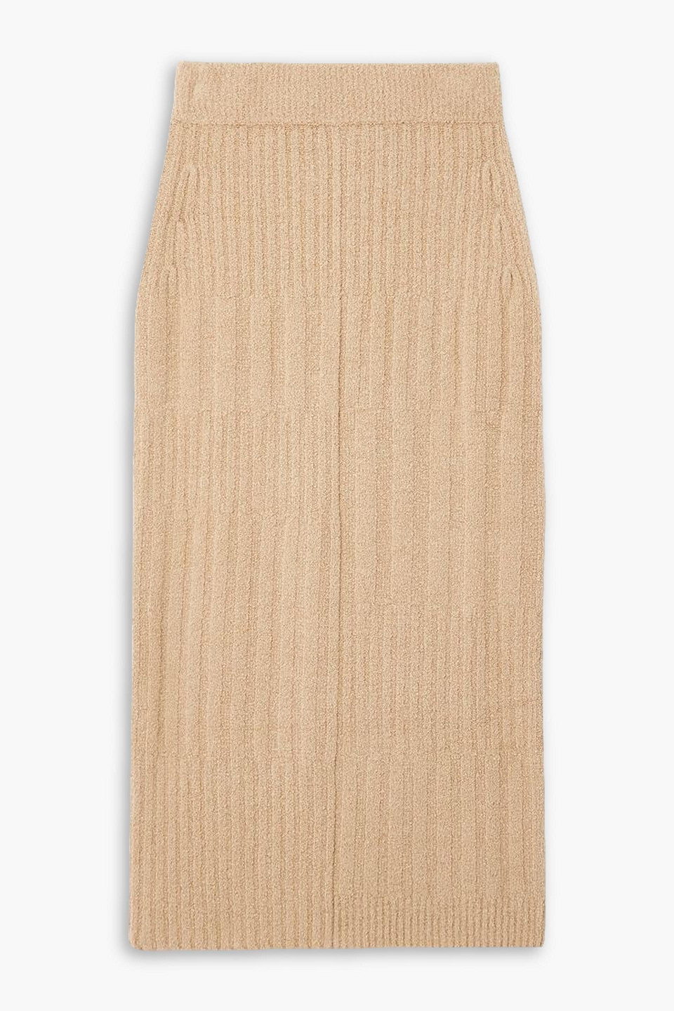 Lauren Manoogian Collage Ribbed Pima Cotton-blend Bouclé Midi Skirt In Sand