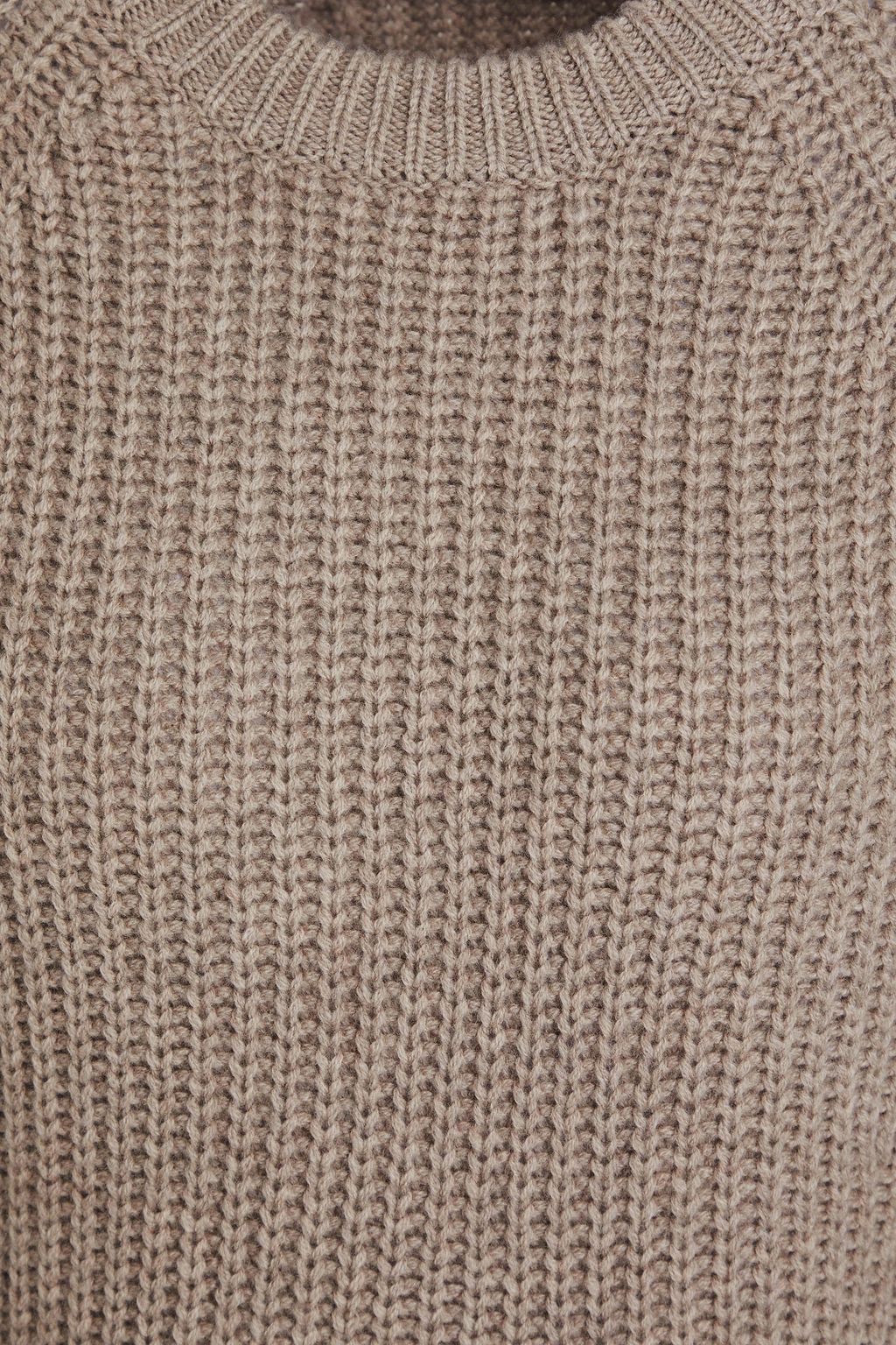 NAADAM Cable-knit wool and cashmere-blend mini dress