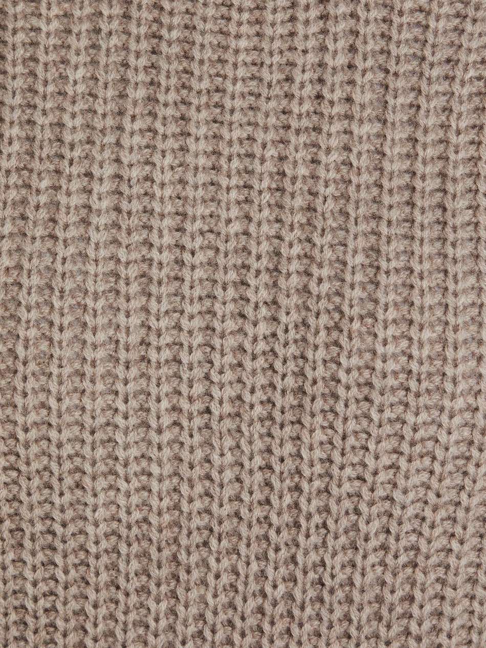cable-knit wool and cashmere-blend mini dress
