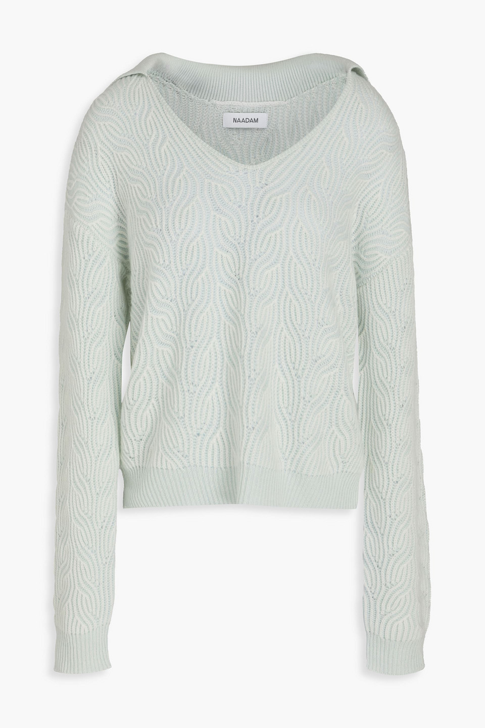 Cable-knit wool and cashmere-blend sweater