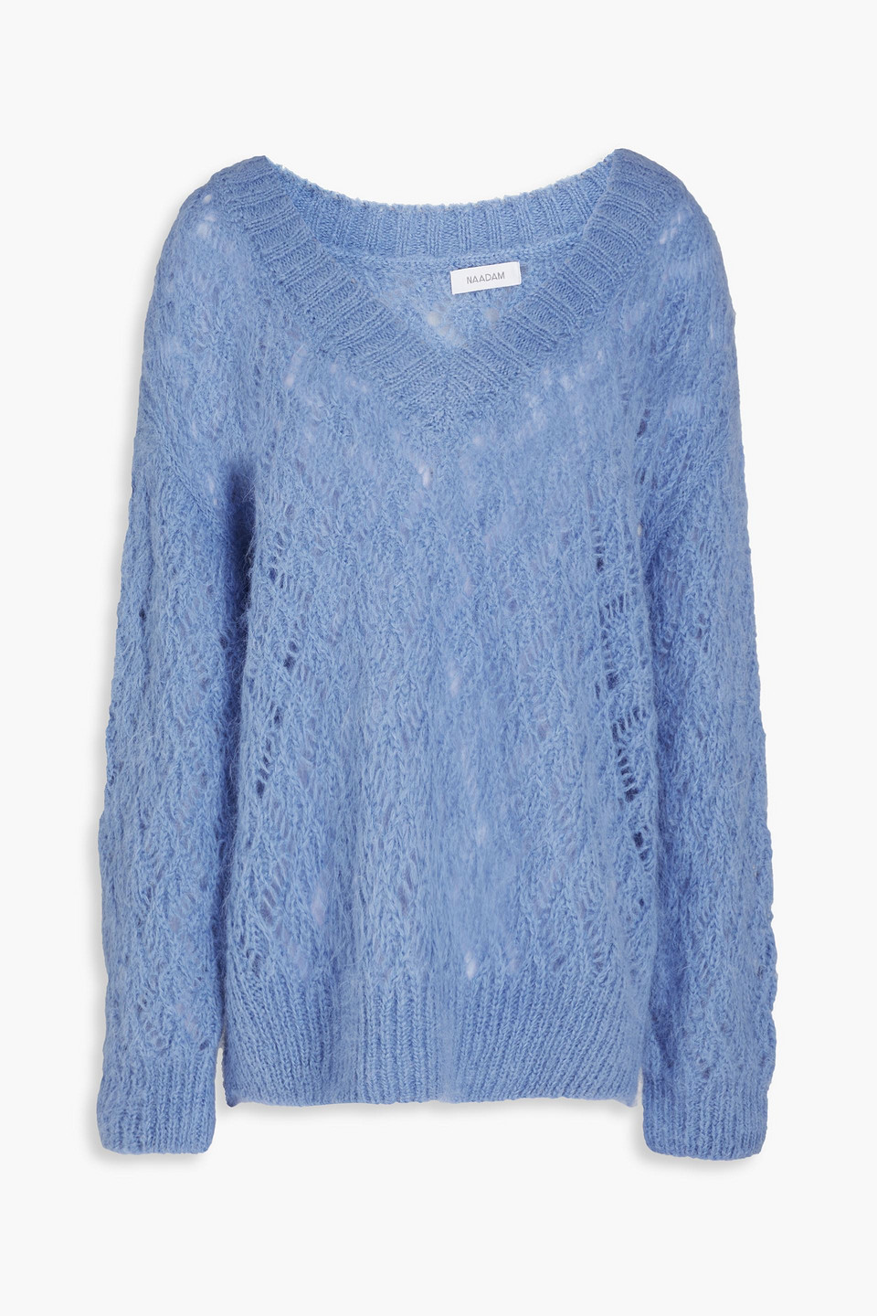 Oversized open-knit sweater
