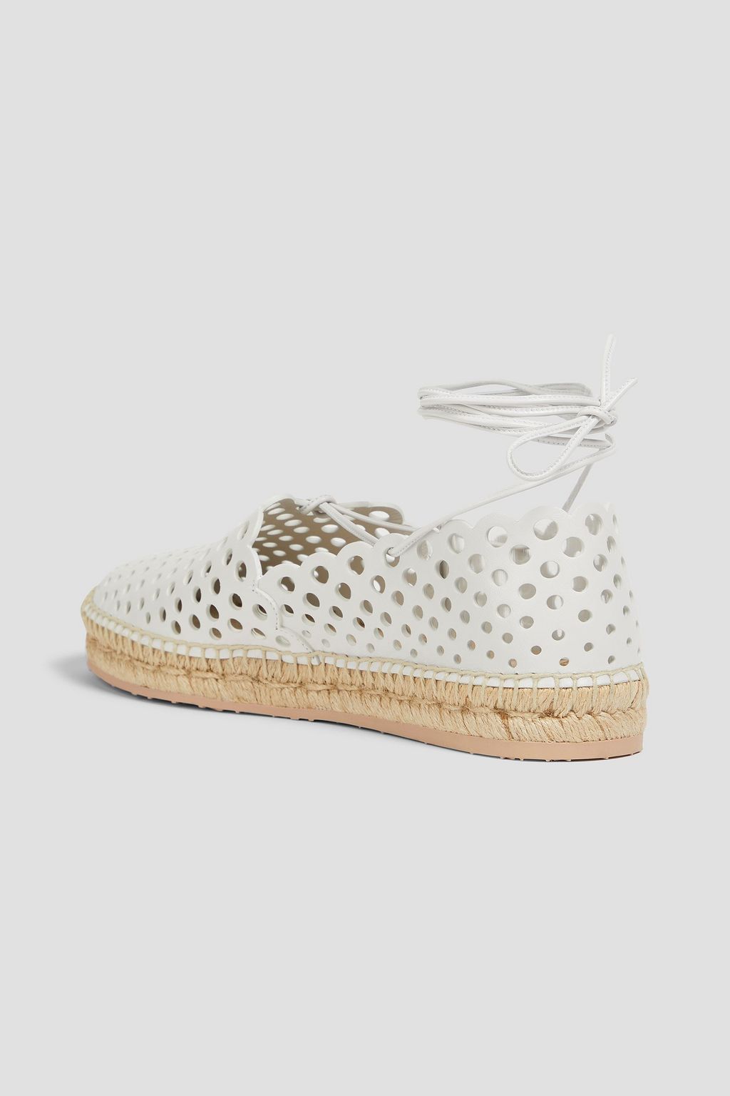 GIANVITO ROSSI Thierry laser-cut leather espadrilles