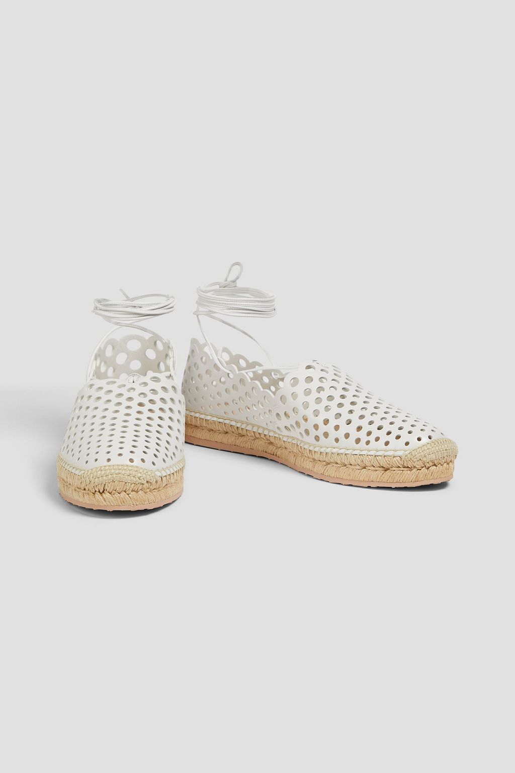 GIANVITO ROSSI Thierry laser-cut leather espadrilles