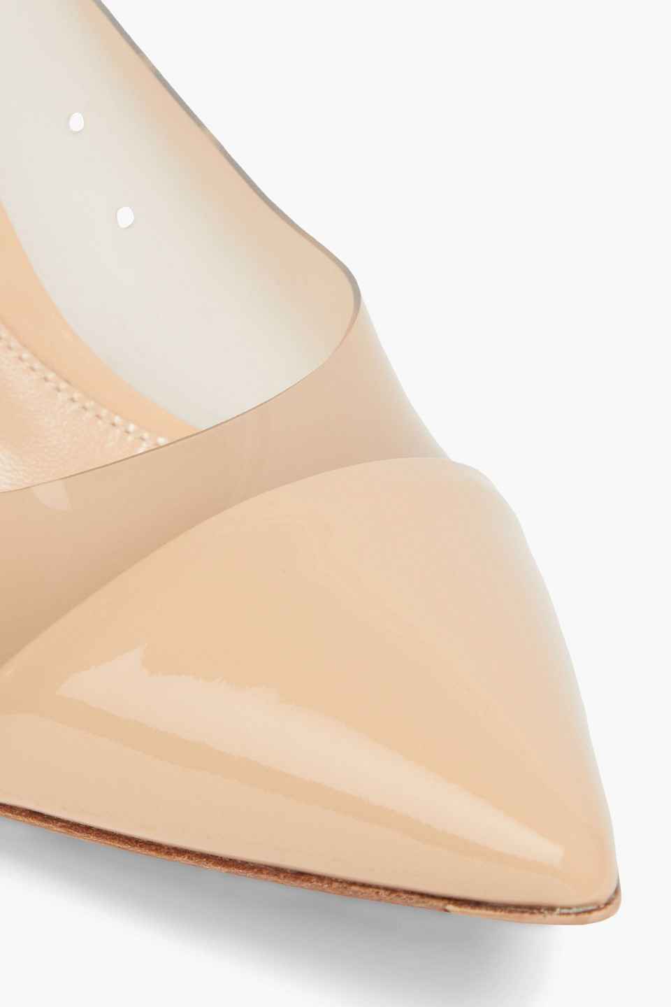 Gianvito Rossi Plexi 55 Pvc And Patent-leather Pumps In Neutral