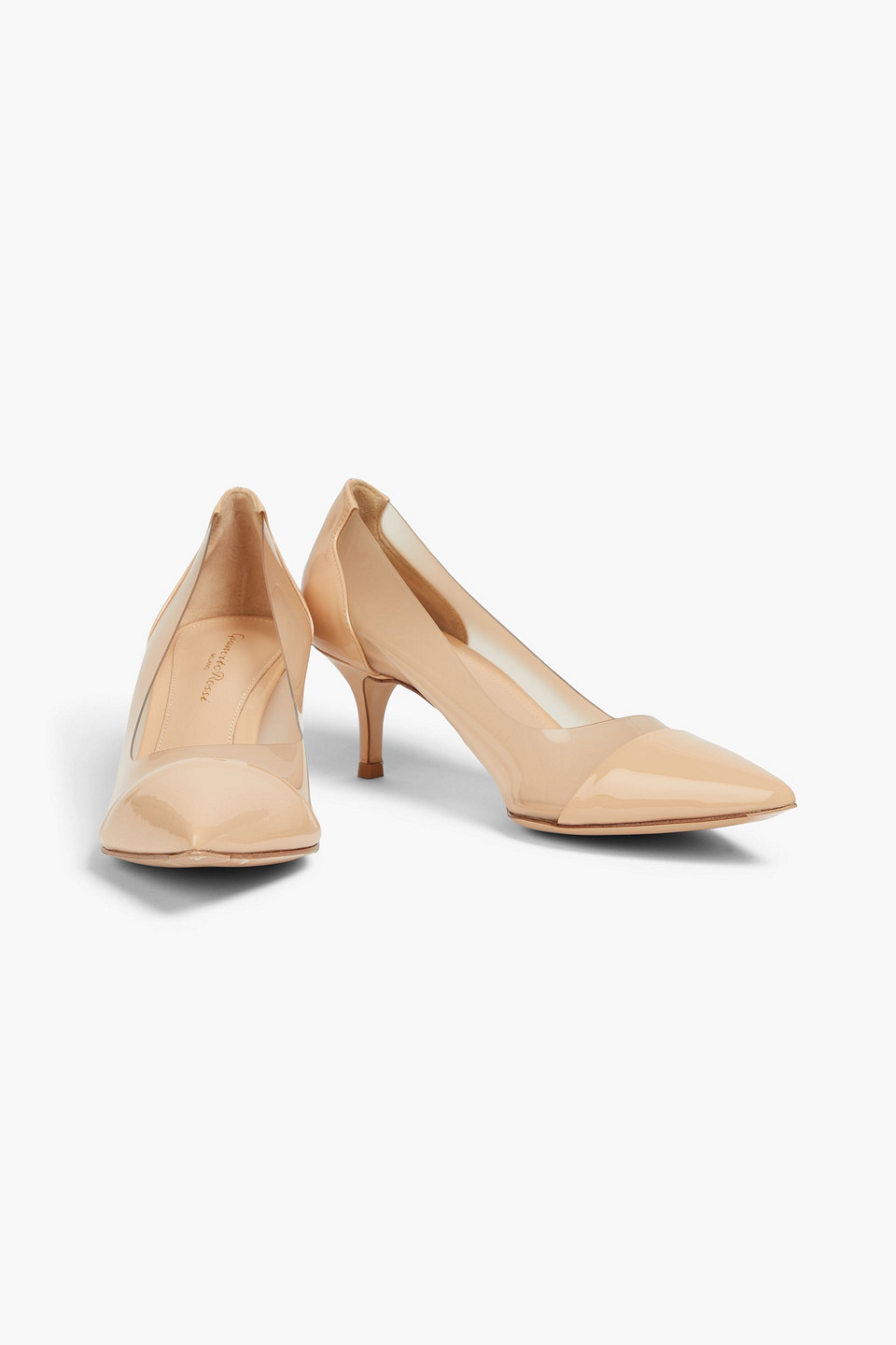 Gianvito Rossi Plexi 55 Pvc And Patent-leather Pumps In Neutral