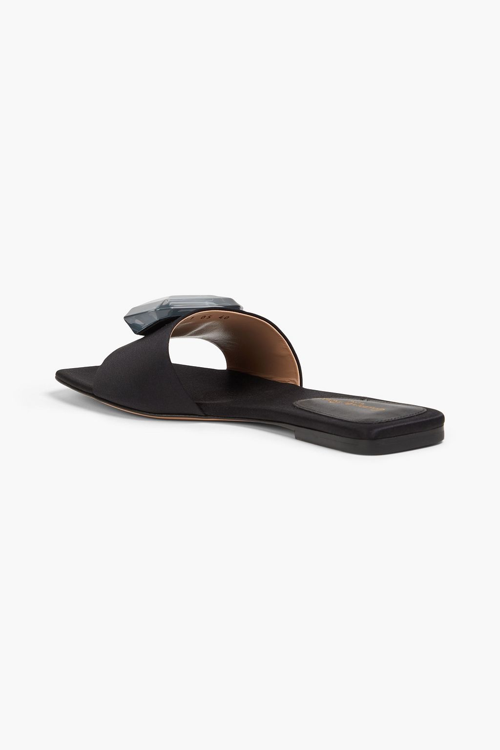 GIANVITO ROSSI Jaipur crystal-embellished satin slides