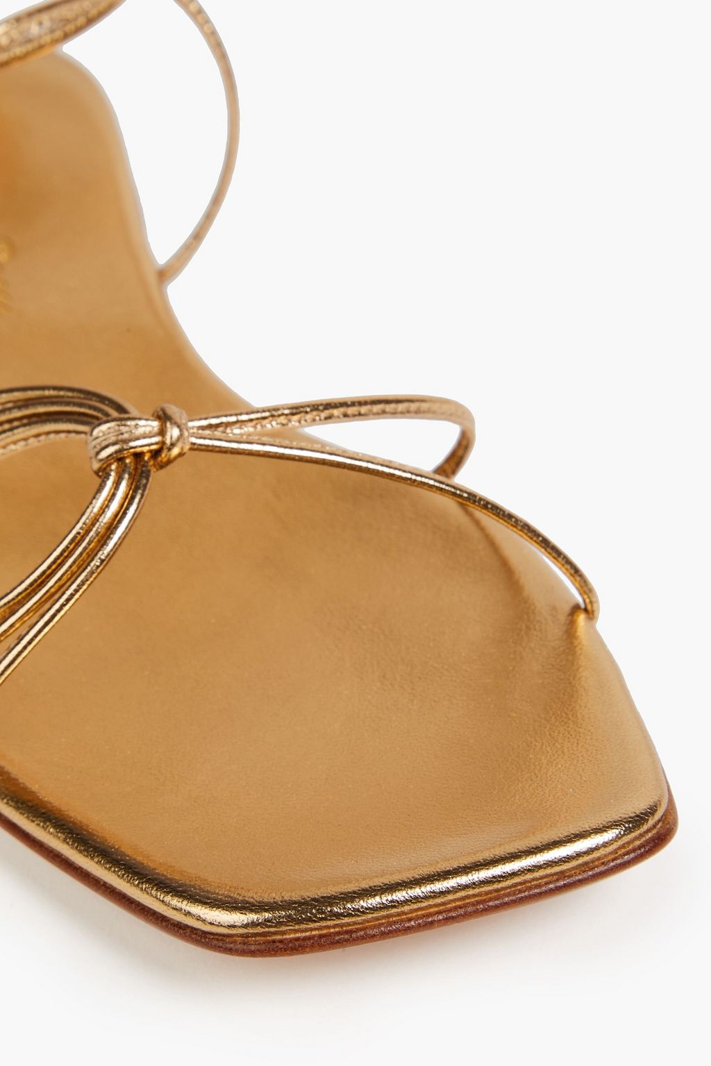 GIANVITO ROSSI Sylvie 05 Sandalen aus Metallic-Leder