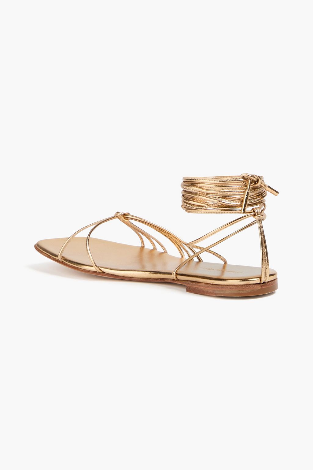 GIANVITO ROSSI Sylvie 05 Sandalen aus Metallic-Leder