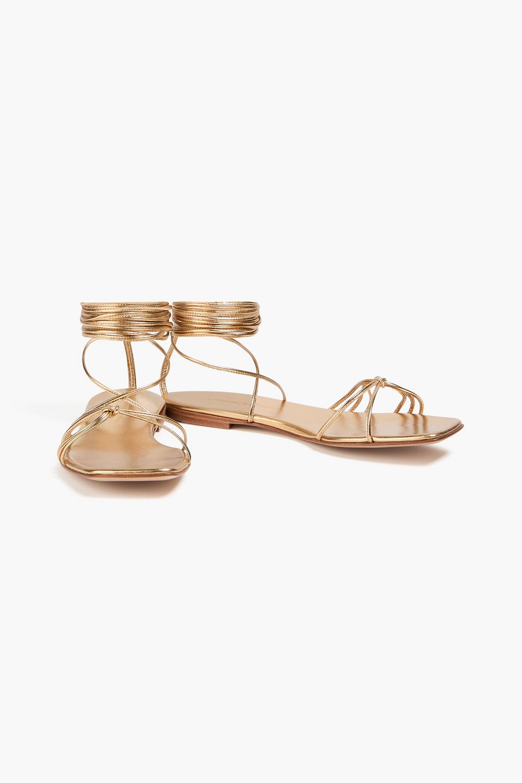GIANVITO ROSSI Sylvie 05 Sandalen aus Metallic-Leder