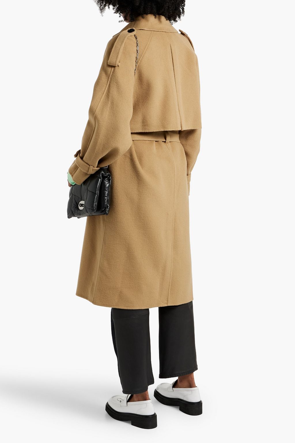 MAJE Wool-blend felt trench coat