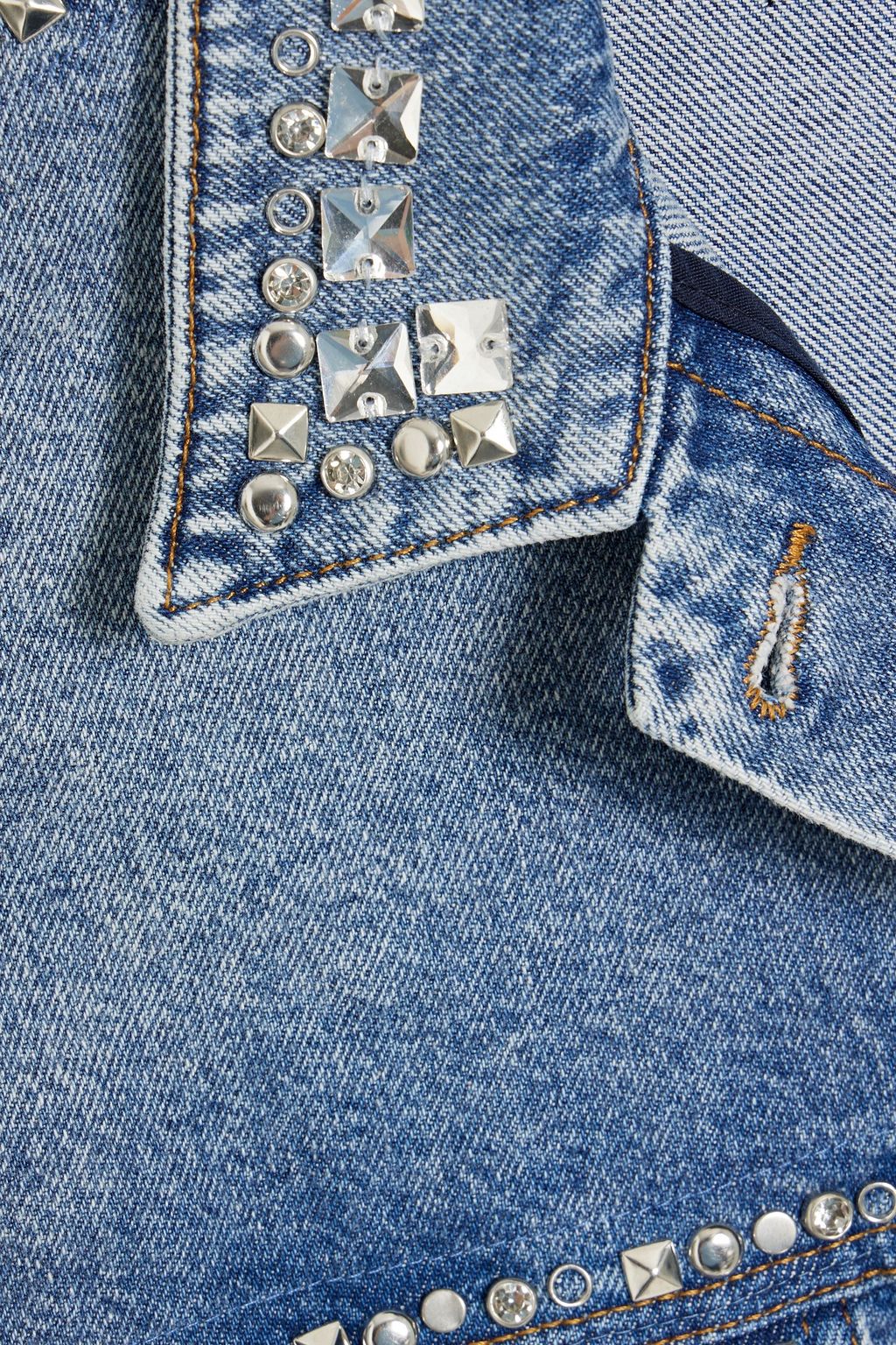 MAJE Embellished denim jacket