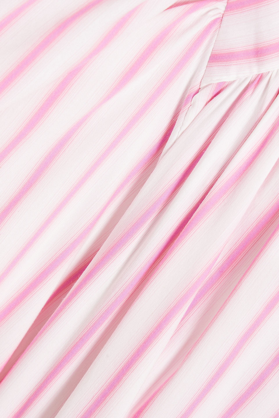 Maje Striped Cotton-blend Poplin Shirt In Pink