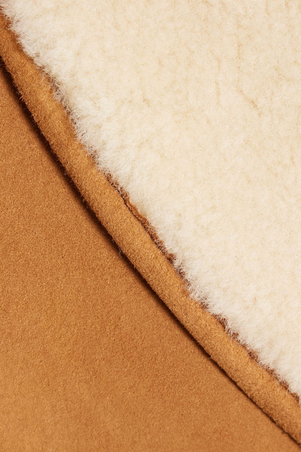 MAJE Embroidered shearling jacket