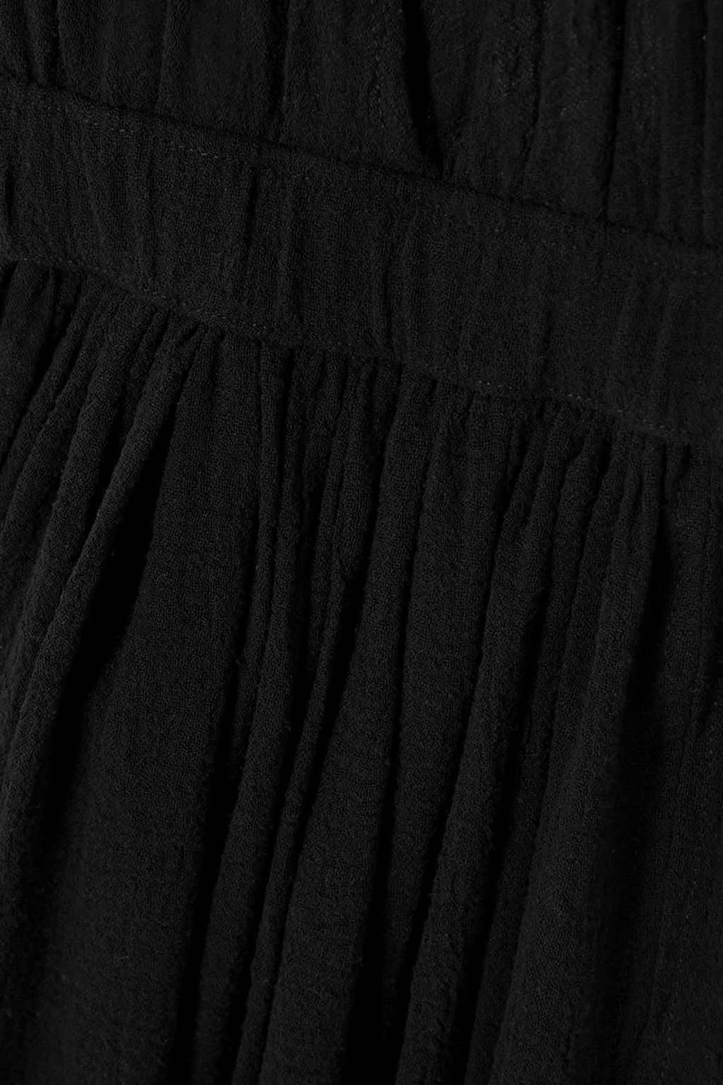 CARAVANA Hera leather-trimmed cotton-gauze halterneck maxi dress