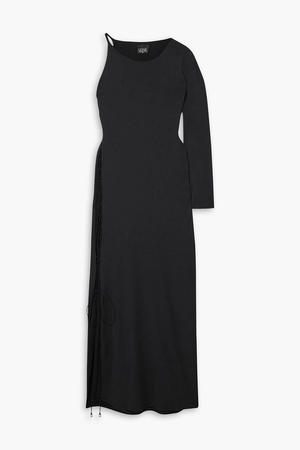 Leslie Amon Allegra Asymmetrisches Maxikleid Aus Stretch-jersey Zum Binden In Schwarz