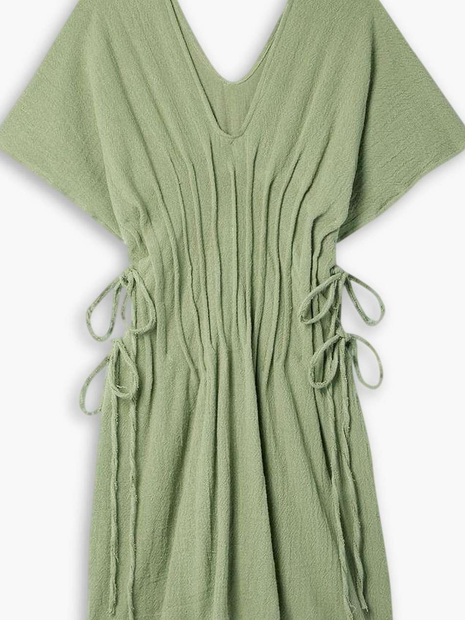 naolin pintucked cotton-gauze mini dress