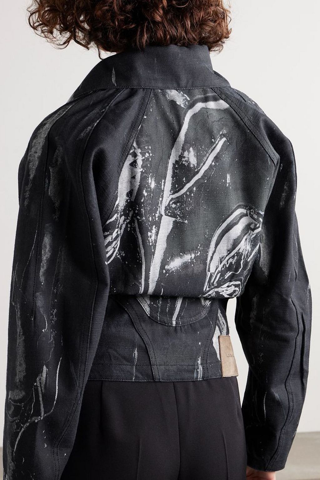 LOUISA BALLOU Printed denim jacket