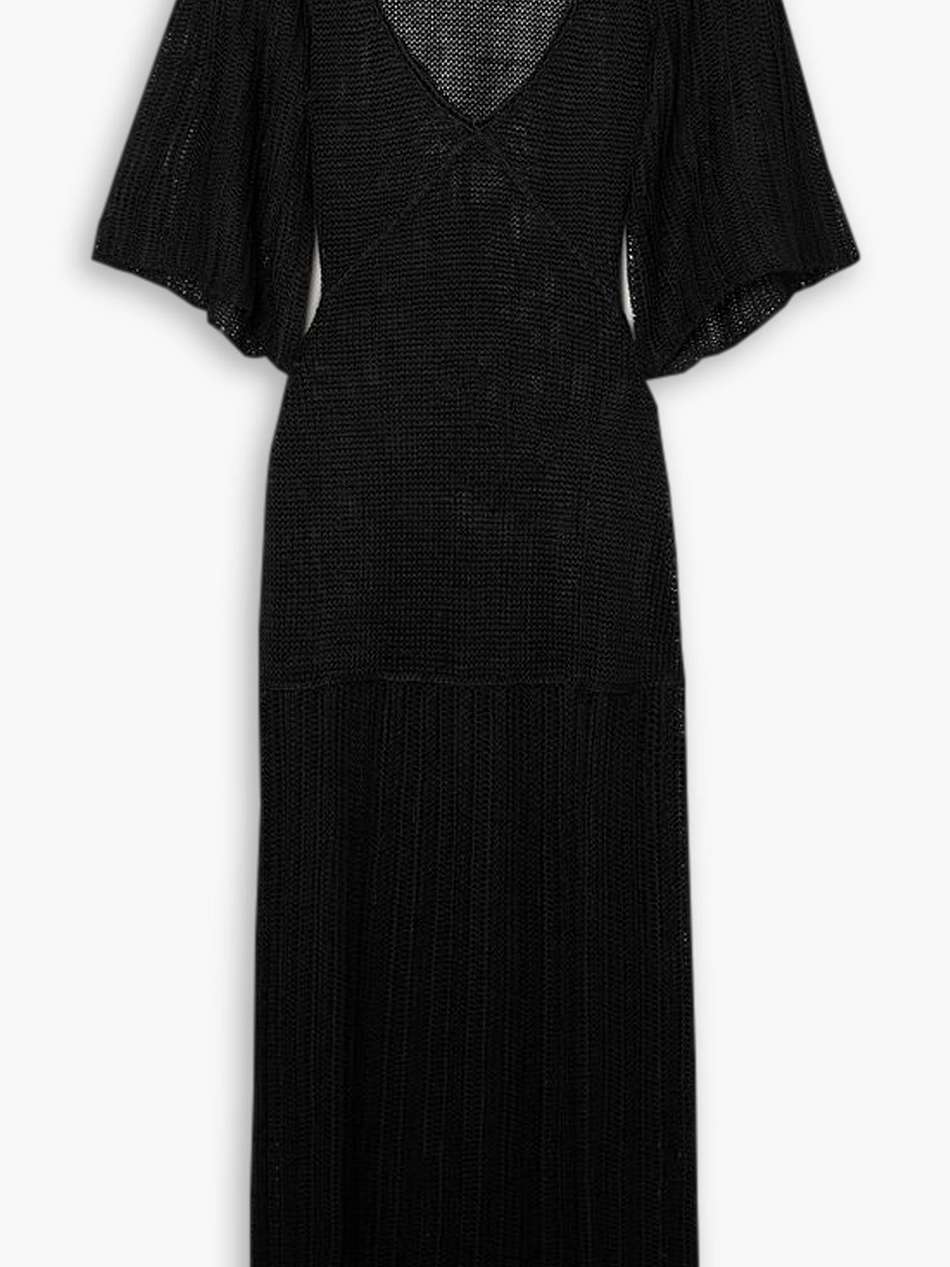 arushi crochet-knit maxi dress