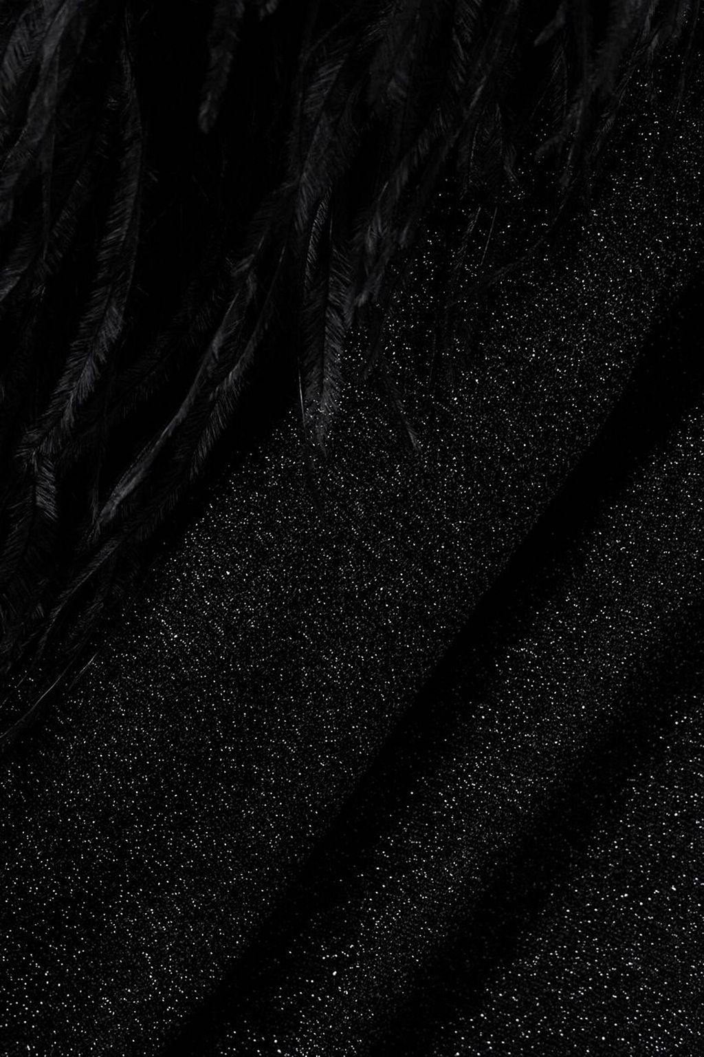 OSÉREE Lumiere feather-trimmed Lurex top