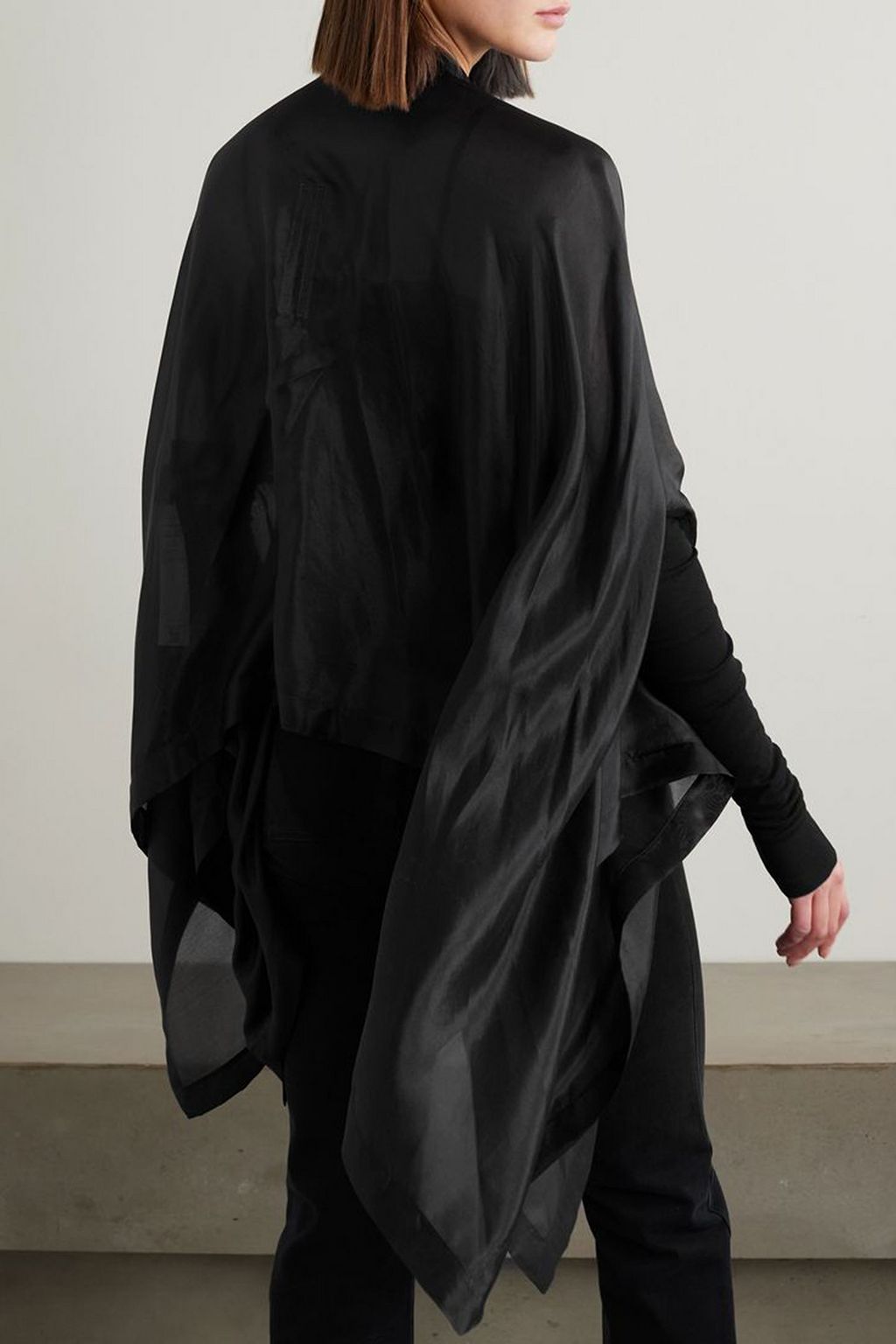 RICK OWENS Flight silk-voile bomber jacket