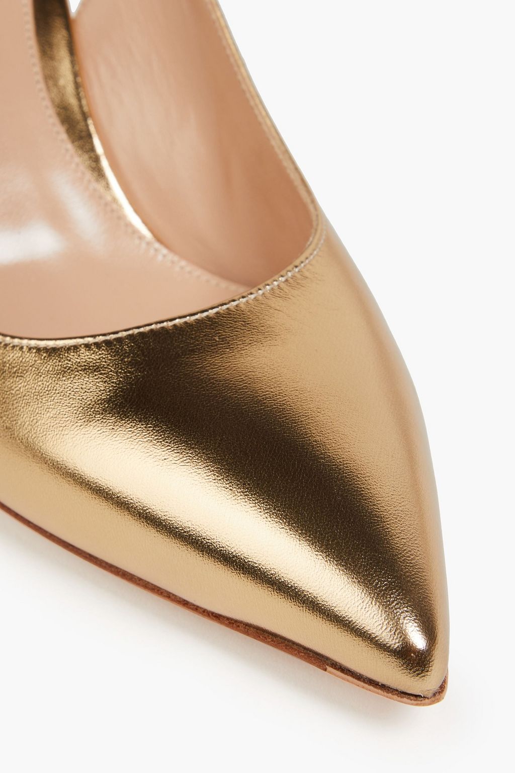 GIANVITO ROSSI Irene 70 metallic leather pumps
