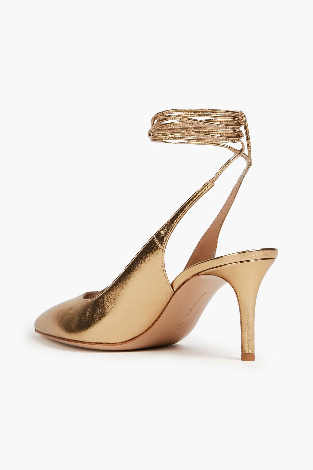 GIANVITO ROSSI Irene 70 metallic leather pumps