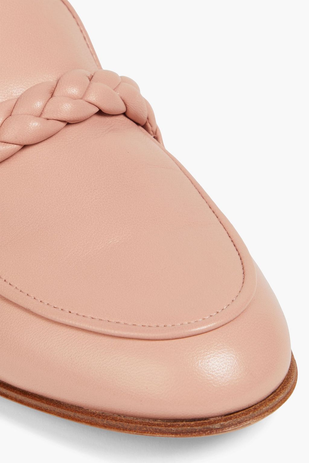 GIANVITO ROSSI Loafers aus Leder mit Flechtdetails