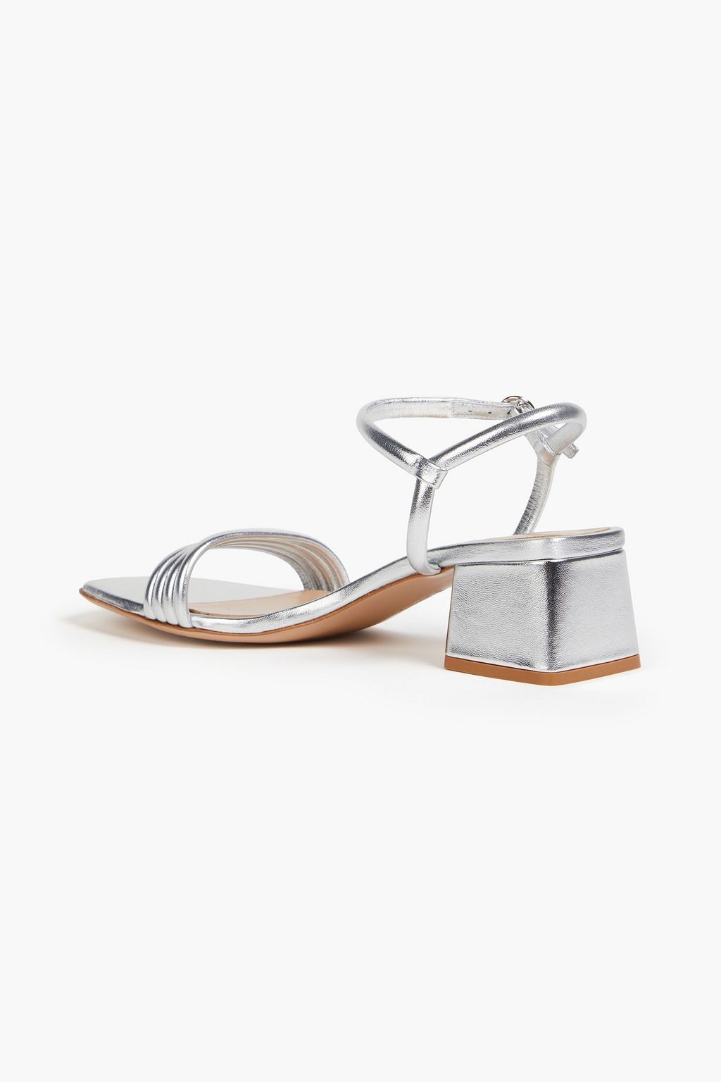 GIANVITO ROSSI Lena 45 metallic leather sandals