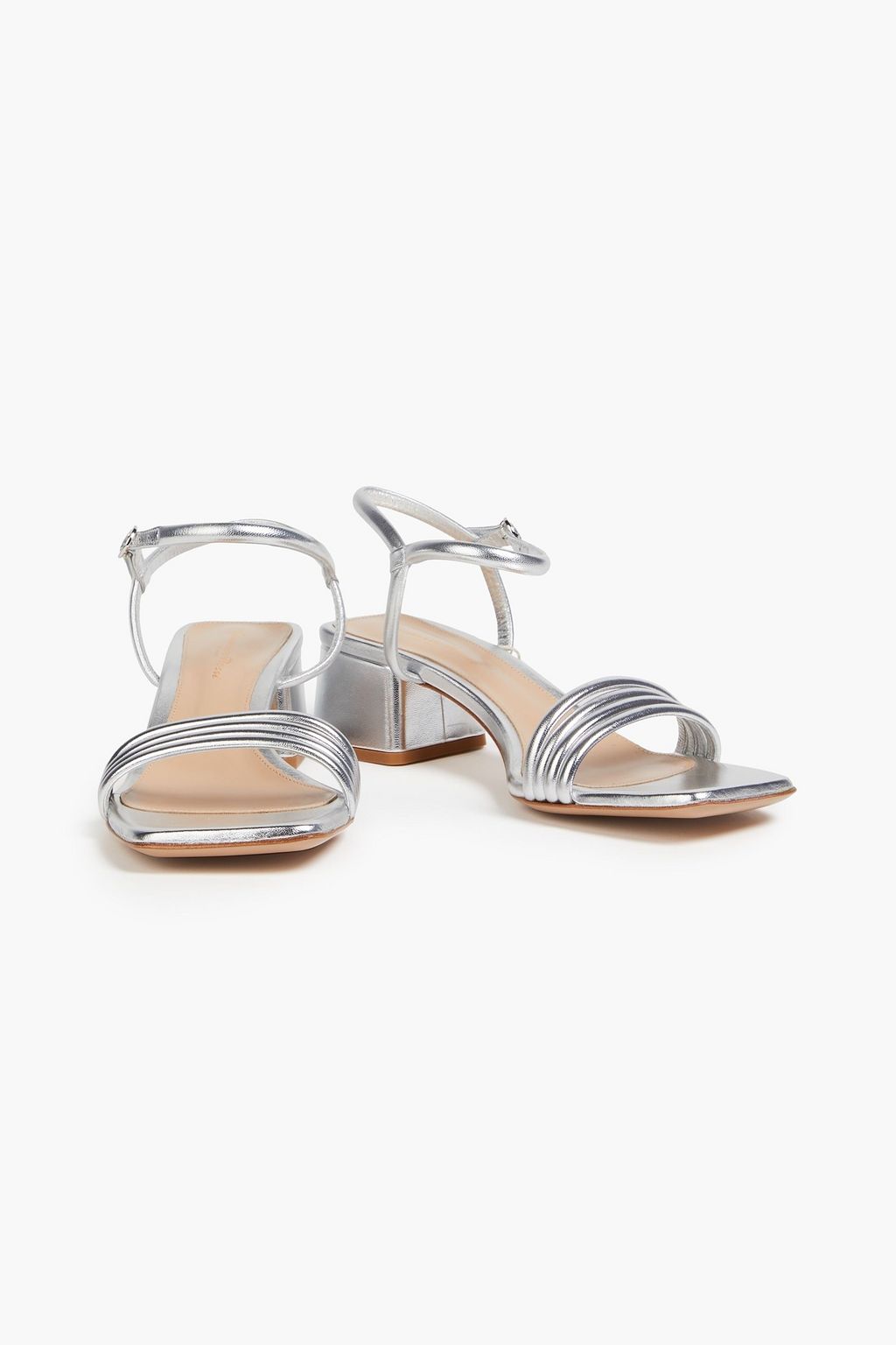 GIANVITO ROSSI Lena 45 metallic leather sandals