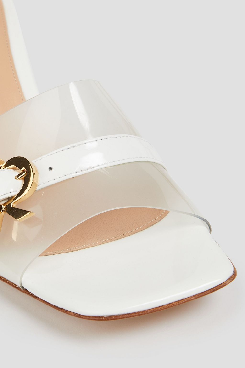 GIANVITO ROSSI Essen パテントレザー&TPU ミュール