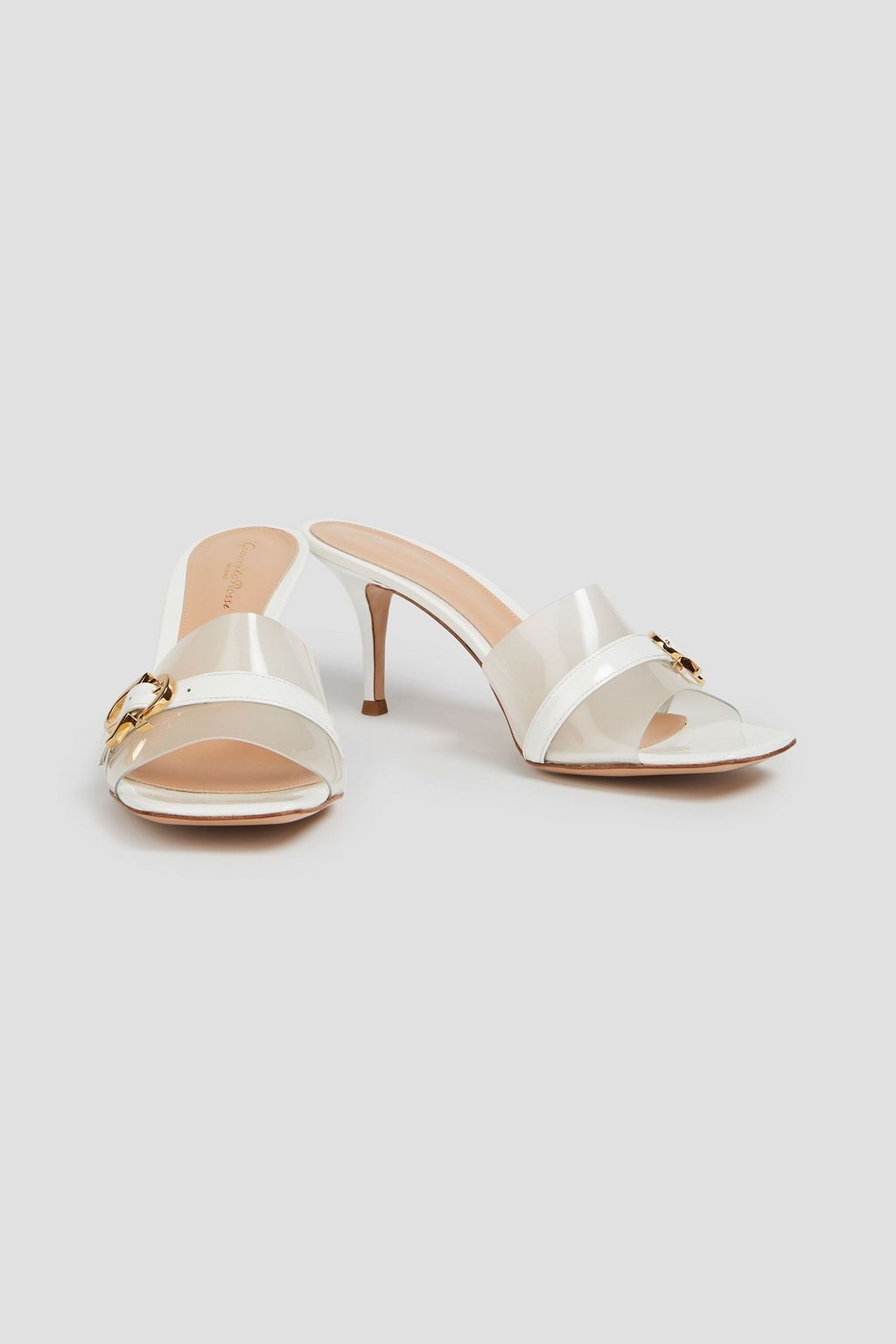 GIANVITO ROSSI Essen パテントレザー&TPU ミュール
