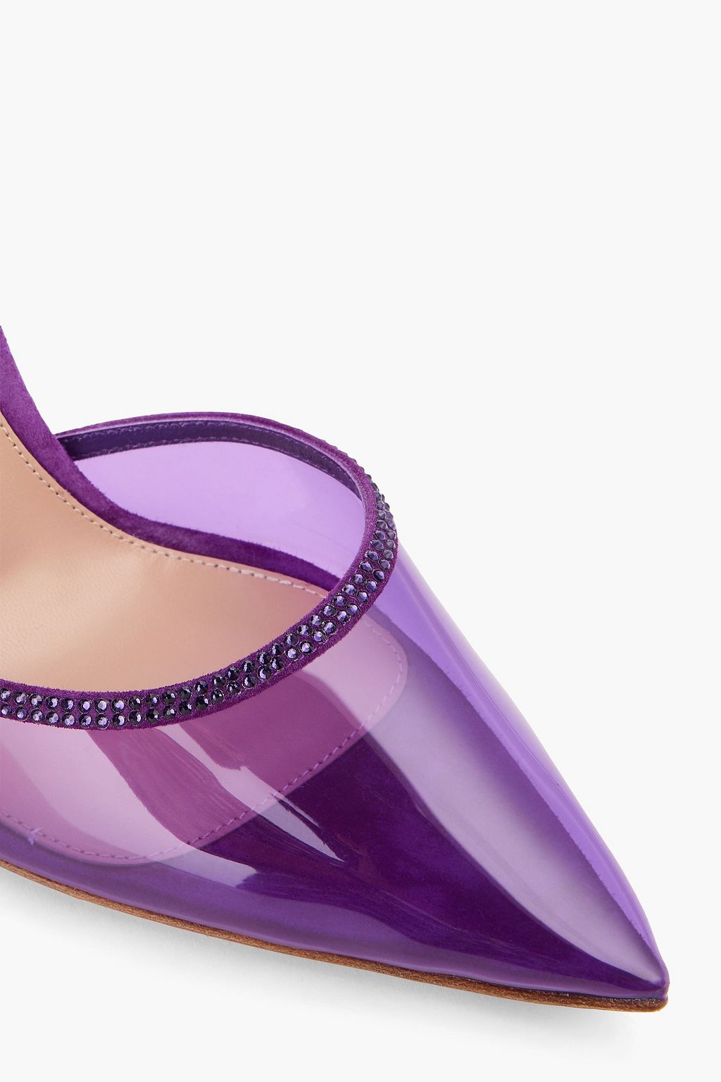 GIANVITO ROSSI Crystal-embellished PVC pumps
