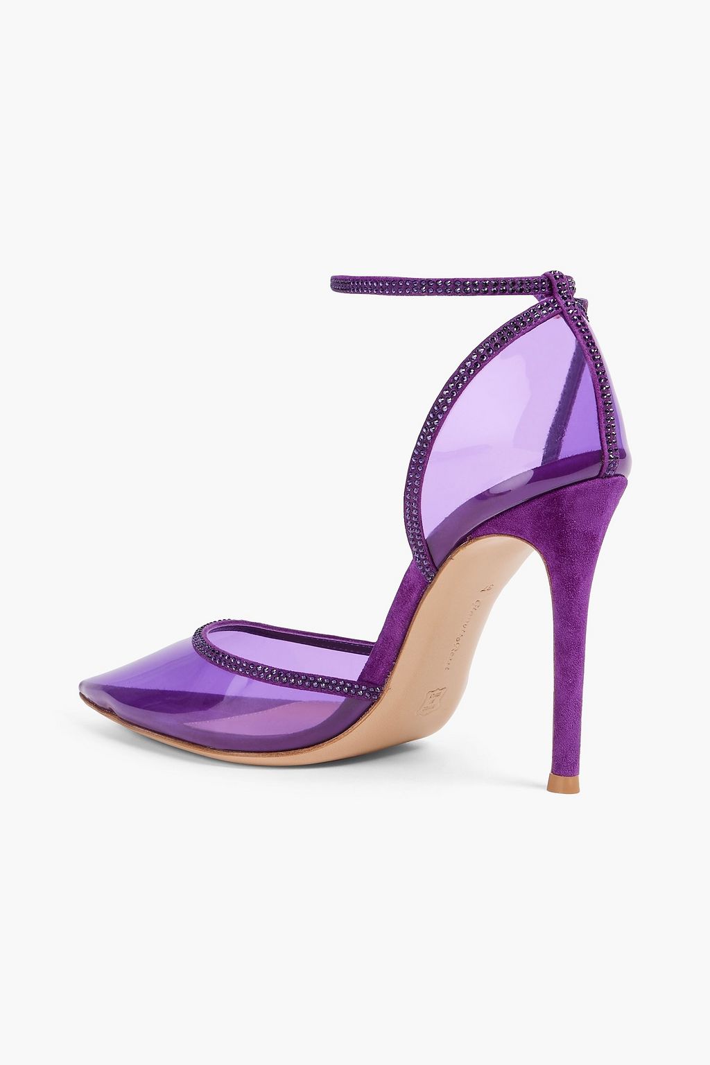 GIANVITO ROSSI Crystal-embellished PVC pumps